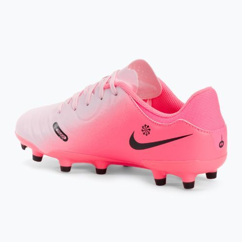 Nike Tiempo Emerald Legend 10 Academy FG/MG rosa schiuma/nero scarpe da calcio per bambini