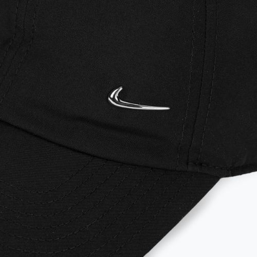 Cappellino Nike Dri-Fit Club Unstructured Metal Swoosh nero/argento metallico