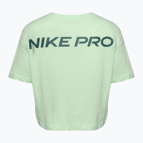 Maglietta da allenamento donna Nike Pro Dri-Fit Cropped verde vapore