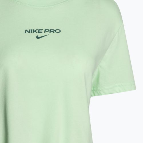 Maglietta da allenamento donna Nike Pro Dri-Fit Cropped verde vapore