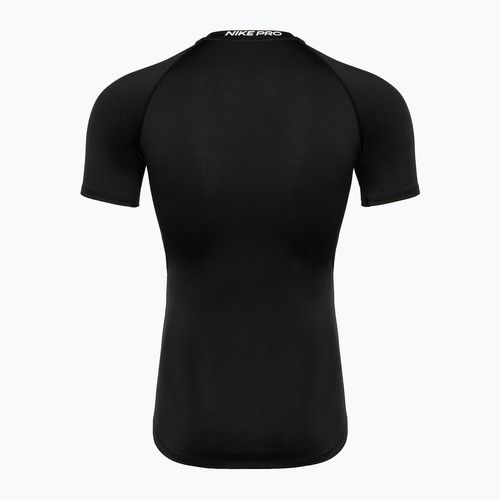 Maglietta da allenamento da uomo Nike Pro Dri-Fit Tight SS Fitness nero/bianco
