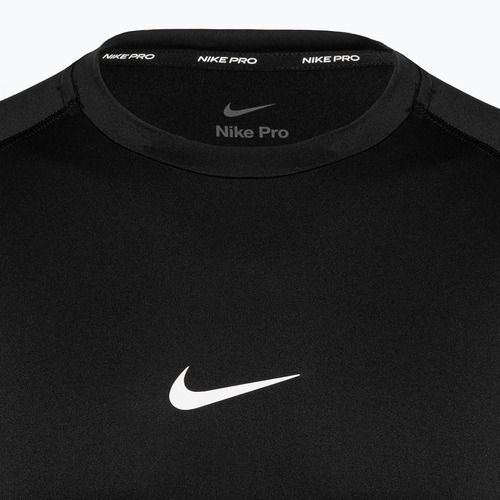 Maglietta da allenamento da uomo Nike Pro Dri-Fit Tight SS Fitness nero/bianco
