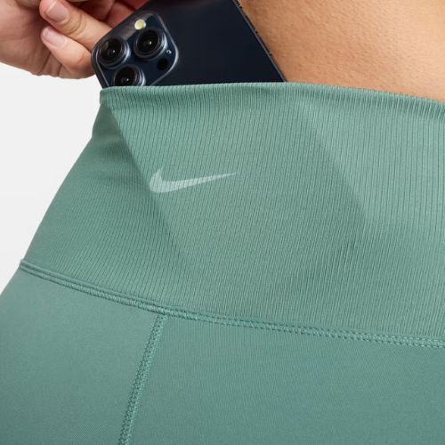 Pantaloncini Nike One Rib a vita alta 5" Biker da donna bicoastal/bianco