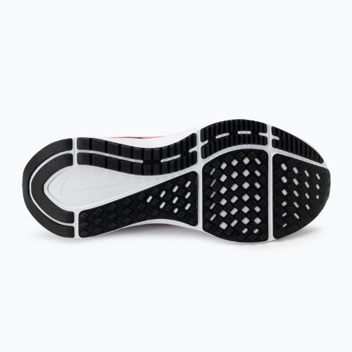 Nike Structure 25 uomini scarpe da corsa bianco / nero / luce mmoke grey / rosso fuoco