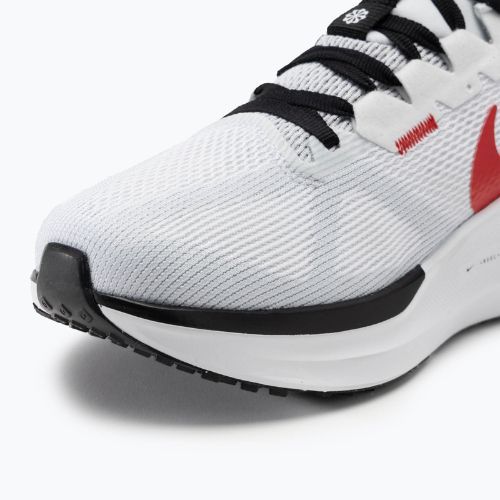 Nike Structure 25 uomini scarpe da corsa bianco / nero / luce mmoke grey / rosso fuoco
