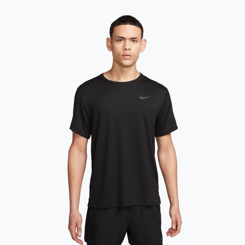 Maglietta da corsa Nike Miler Dri-Fit UV da uomo, nero