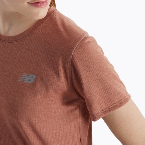 Maglietta New Balance Athletics sparrow heather da donna
