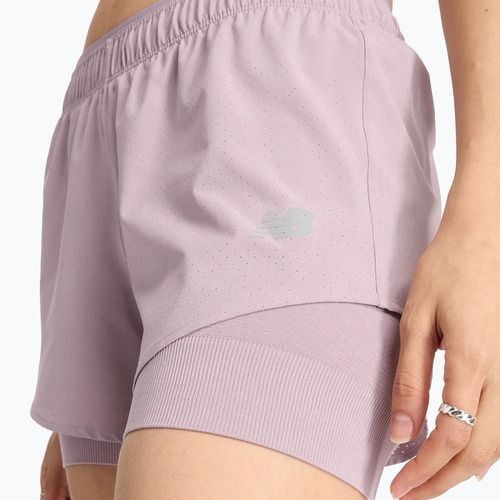 Pantaloncini New Balance da donna 2IN1 3" vino ghiaccio
