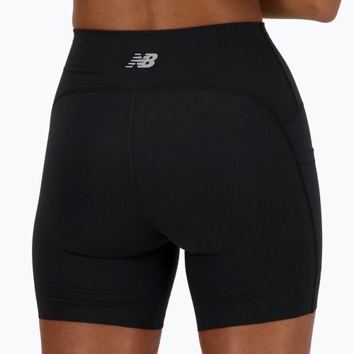 Pantaloncini New Balance donna Sleek Pocket High Rise 6" nero