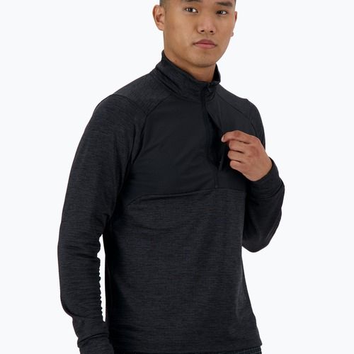 Uomo New Balance Athletics Heat Grid 1/2 Zip running a maniche lunghe nero