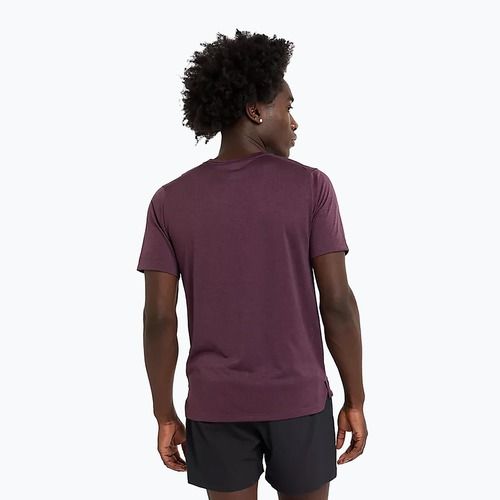 Maglietta New Balance Athletics Run prugna marrone da uomo