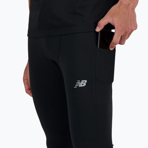 Leggings New Balance Athletics Sleek Run da uomo, nero