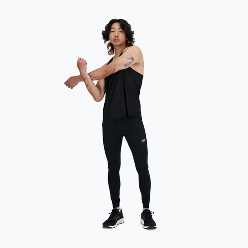 Leggings New Balance Athletics Sleek Run da uomo, nero