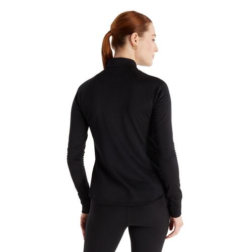 Donna New Balance Athletics Heat Grid 1/2 Zip nera da running a maniche lunghe