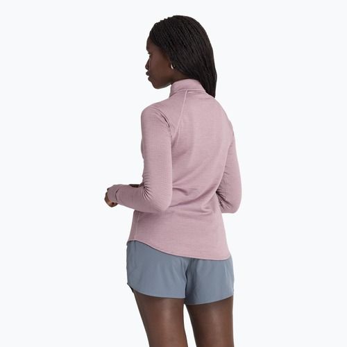 Donna New Balance Athletics Heat Grid 1/2 Zip Vino ghiaccio erica corsa manica lunga