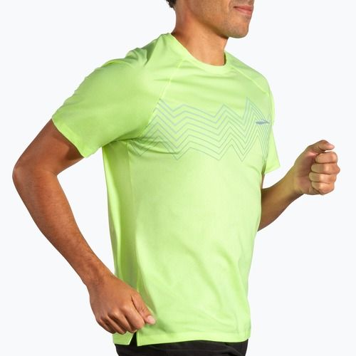 Maglietta da corsa Brooks Atmosphere 2.0 lime/elevate per uomo