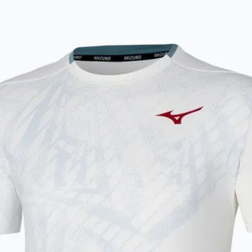 Maglietta da tennis da uomo Mizuno Mugen Shadow Graphic Tee bianco