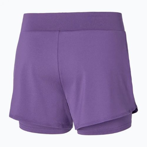 Pantaloncini da tennis da donna Mizuno Flex Short viola patrizio