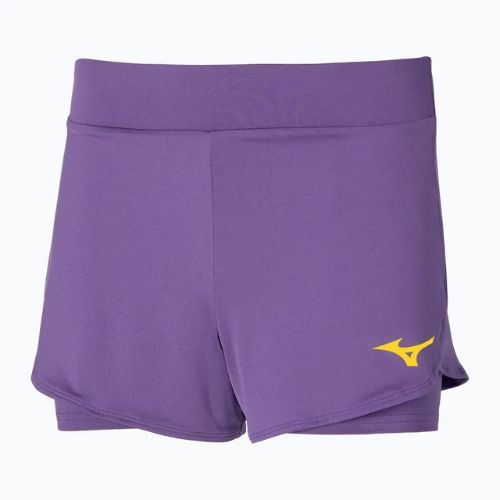 Pantaloncini da tennis da donna Mizuno Flex Short viola patrizio
