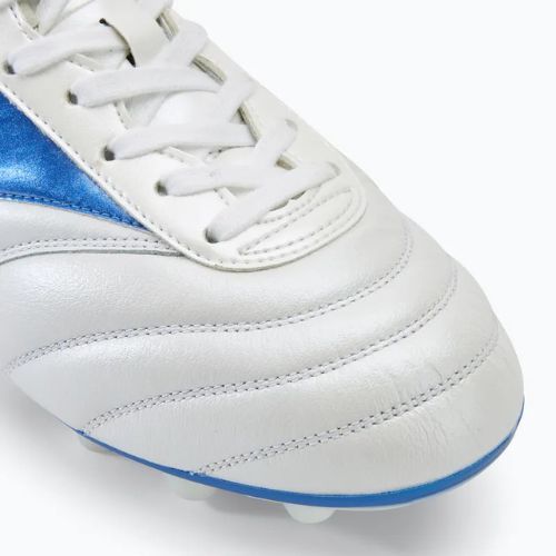 Mizuno Morelia II Elite Md bianco/blu laser/oro scarpe da calcio da uomo