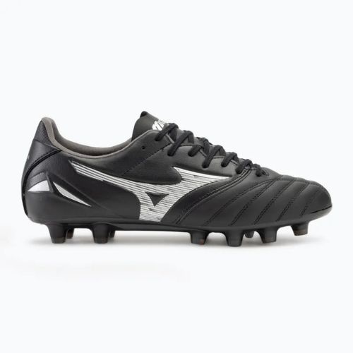 Scarpe da calcio Mizuno Morelia Neo IV Pro FG uomo nero/galassia argento