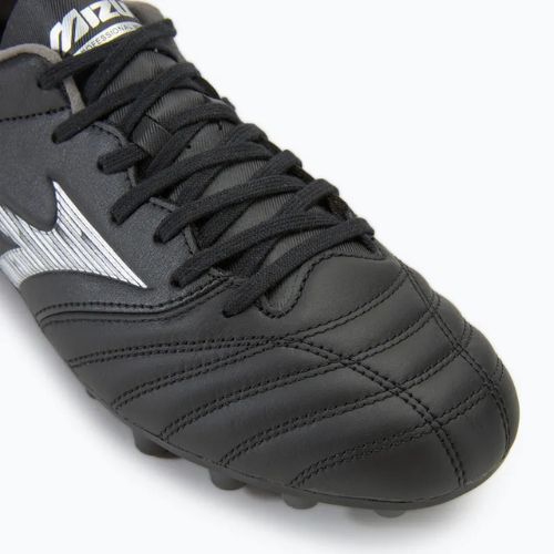 Scarpe da calcio Mizuno Morelia Neo IV Pro AG nero/argento galassia da uomo