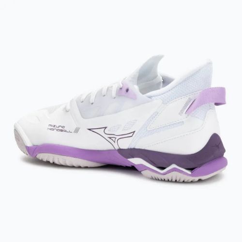 Scarpe da pallamano da donna Mizuno Wave Mirage 5 bianco/patria viola/quince