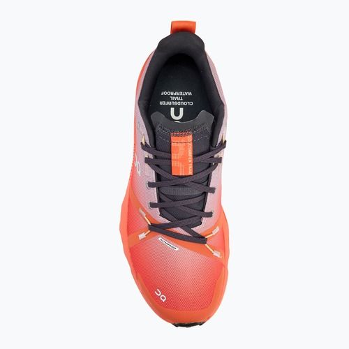 Scarpe da corsa impermeabili da donna On Cloudsurfer Trail malva/flame