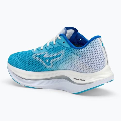 Scarpe da corsa da uomo Mizuno Wave Rebellion Flash 2 blu fiume / blu mugen / bianco