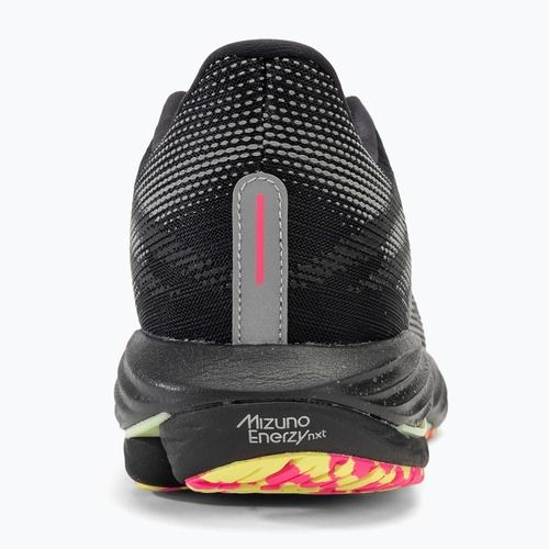 Scarpe da corsa da uomo Mizuno Wave Rider 28 nero/argento/lime solare