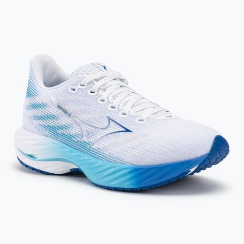 Scarpe da corsa da donna Mizuno Wave Rider 28 bianco/blu marino/blu fluviale