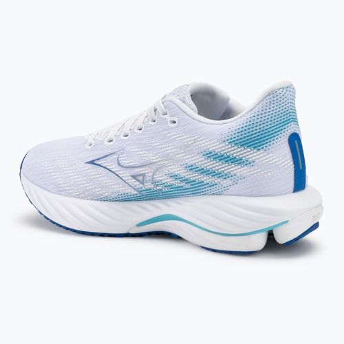 Scarpe da corsa da donna Mizuno Wave Rider 28 bianco/blu marino/blu fluviale