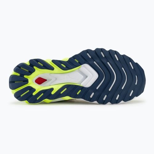 Scarpe da corsa da donna Mizuno Wave Skyrise 5 pristine/vibrant orange/mizuno neo lime