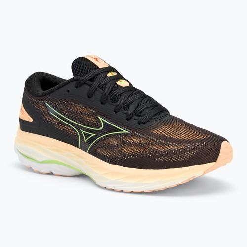Scarpe da corsa da donna Mizuno Wave Ultima 15 nero/mizuno neo lime/apricot ice