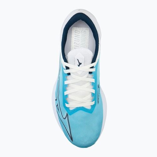 Scarpe da corsa da donna Mizuno Wave Rebellion Sonic 2 blu fiume/blu wing teal/bianco