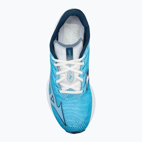 Scarpe da corsa da donna Mizuno Wave Rebellion Flash 2 blu fiume/blu wing teal/bianco