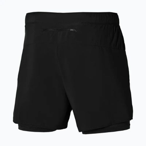 Pantaloncini da corsa Mizuno Core 5.5" 2IN1 da uomo, nero