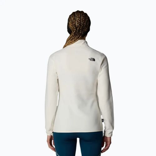 Felpa The North Face 100 Glacier FZ donna, bianco dune/npf