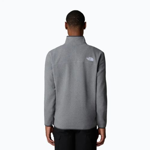 Felpa da uomo The North Face 100 Glacier 1/4 Zip grigio erica medio