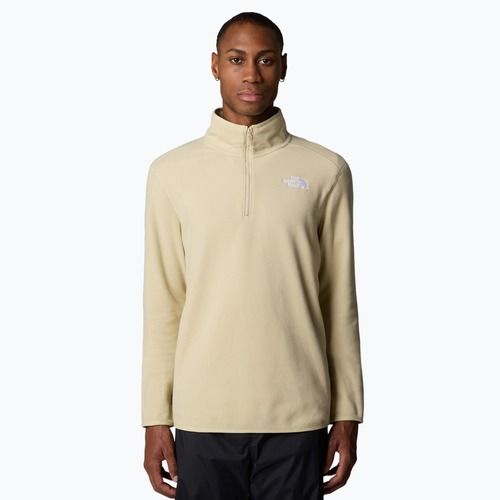 Felpa da uomo The North Face 100 Glacier 1/4 Zip zion arancione/grigio cemento