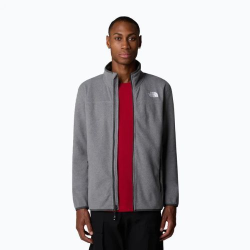 Felpa The North Face 100 Glacier Full Zip da uomo grigio erica media