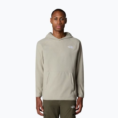 Felpa da uomo The North Face 100 Glacier Hoodie grigio argilla