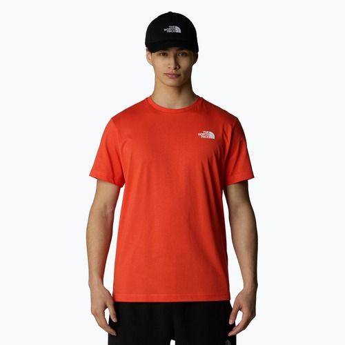 Maglietta The North Face Box Nse da uomo arancio cremisi/nero