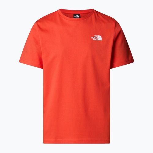 Maglietta The North Face Box Nse da uomo arancio cremisi/nero