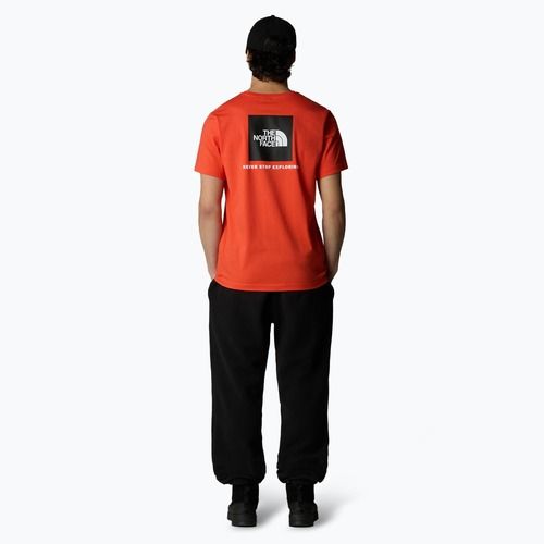 Maglietta The North Face Box Nse da uomo arancio cremisi/nero