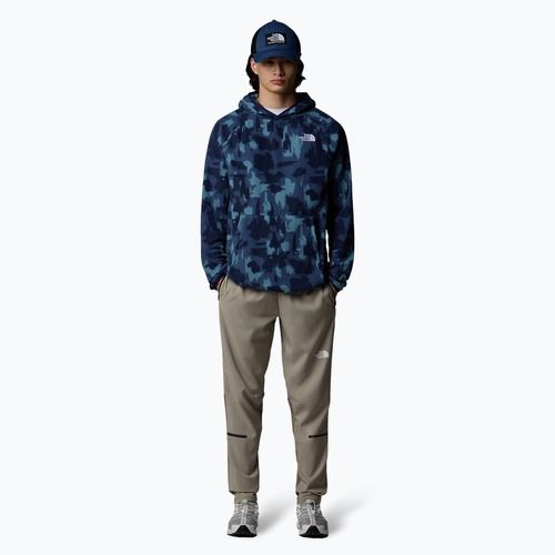 Felpa uomo The North Face Mountain Athletics Fleece Print summit navy aop print