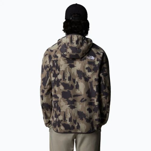 Felpa uomo The North Face Mountain Athletics Fleece Print caverna grigio dipinto mou