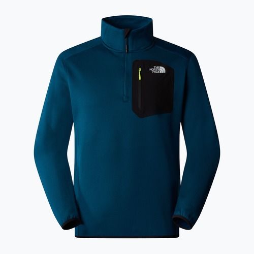 Felpa da uomo The North Face Crest 1/4 Zip mezzanotte petrolio/nero
