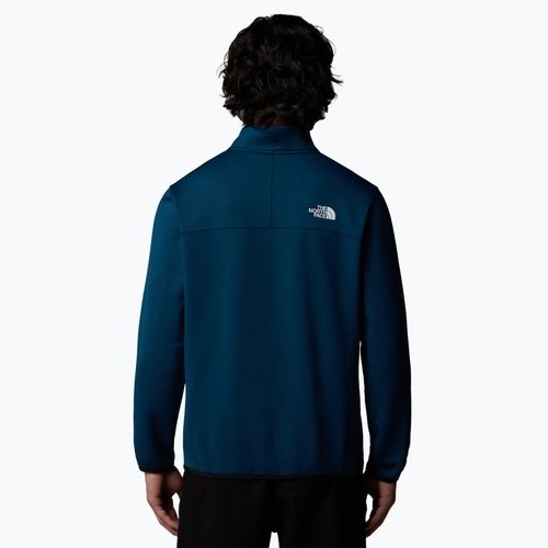 Felpa da uomo The North Face Crest 1/4 Zip mezzanotte petrolio/nero