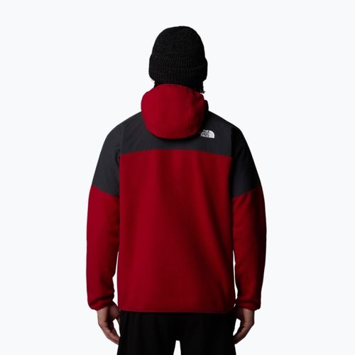 Felpa The North Face Glacier Heavyweight Full Zip HD da uomo rosso granata/grigio asfalto